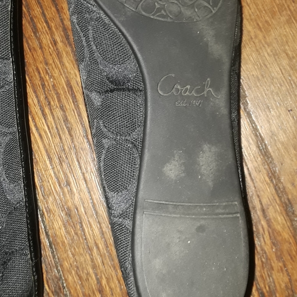 Black Coach Flats Size 6.5 M - Picture 4 of 6